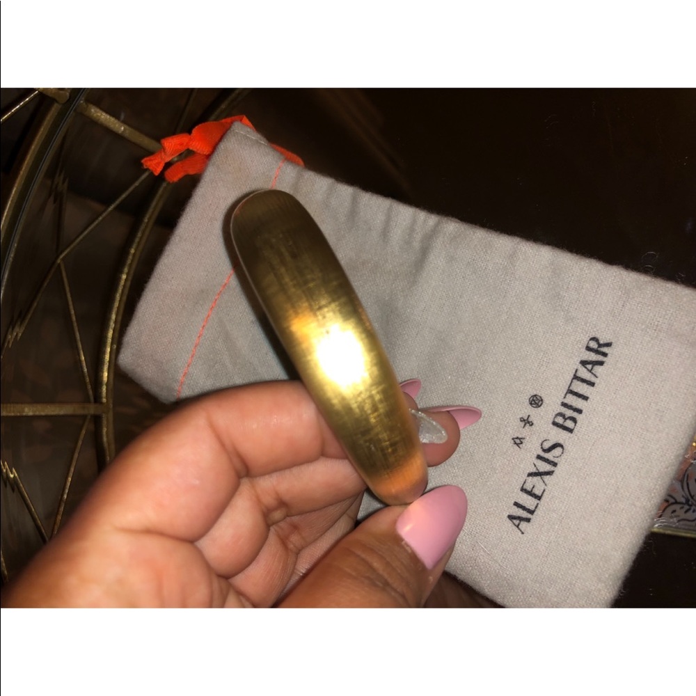 Alexis Bittar Lucite Gold Bangle